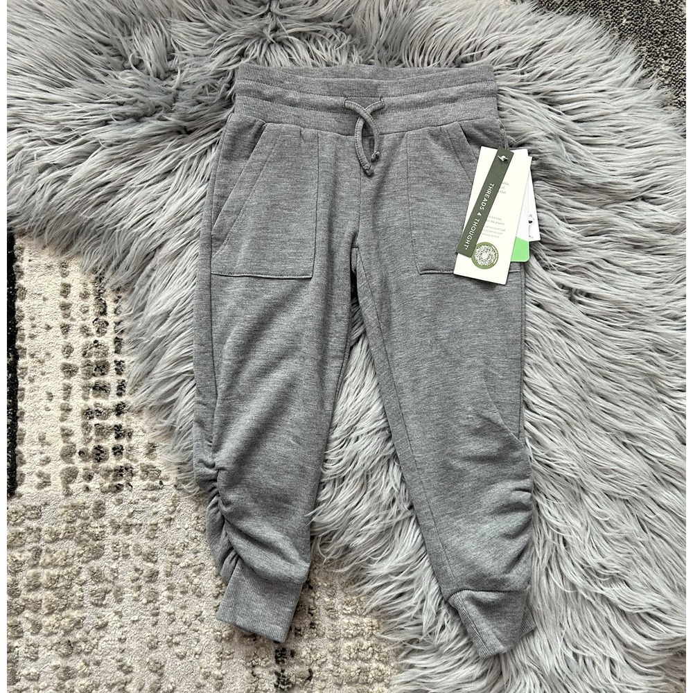 Threads 4 Thought Girls Lina Ruched Fleece Joggers Size 4T ($35) So Soft!! NEW